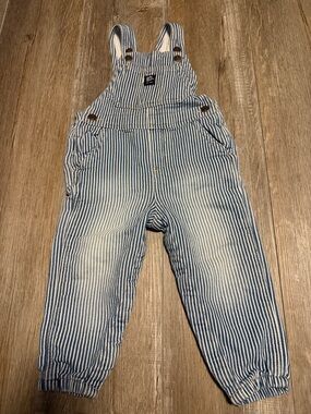 Baby Bgosh Striped Blue Kids Overalls - Classic Denim-Style Dungarees